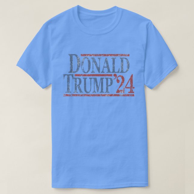 Camiseta PRESIDENTE Donald Trump 00 Vintage EUA Flag (Frente do Design)