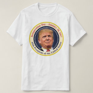 Camiseta Presidente Donald Trump Dia da Inauguração Souveni