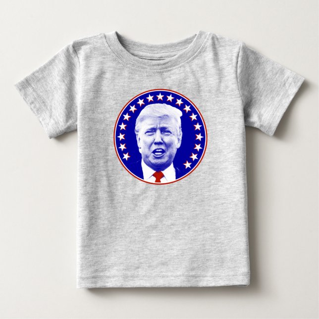 Camiseta Presidente Donald Trump em Azul (Frente)