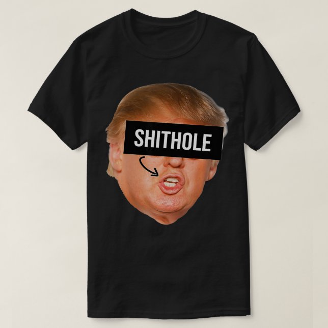 Camiseta Presidente Donald Trump Shithole (Frente do Design)