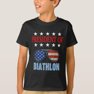 Camiseta Presidente Engraçado Da Frase De Biatlo. Biathlon 