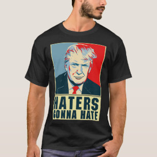 Camiseta Presidente Engraçado Donald Trump Inimigos Vão Odi
