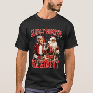 Camiseta Presidente Favorito do Papai Noel Engraçado Trump