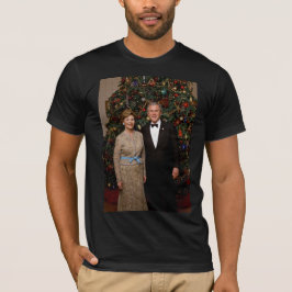 Camiseta Presidente George Bush, Laura Casa Branca de Natal