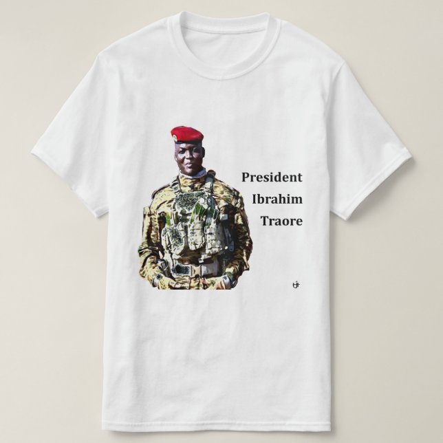 Camiseta Presidente Ibrahim Traore (Frente do Design)