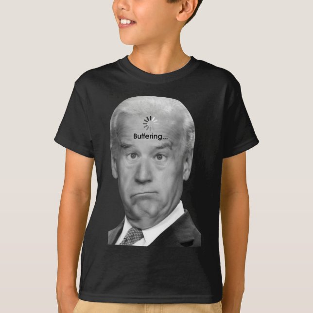 Camiseta Presidente Joe Biden Buffering Sarcástico Presente (Frente)
