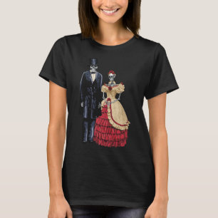 Camiseta Presidente Lincoln Skeleton, Esqueleto de Hallowee