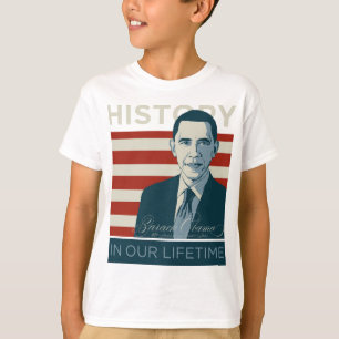 Camiseta Presidente Obama "história em nossa vida "