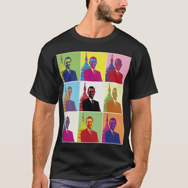 Camiseta Presidente Obama Pop Art (Frente)