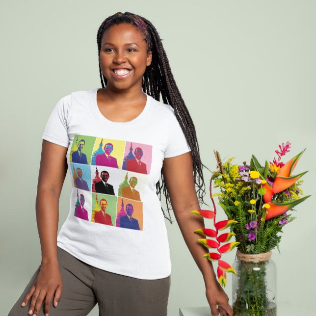 Camiseta Presidente Obama Pop Art Mulheres (President Obama Pop Art Women's T-Shirt)