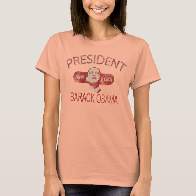 Camiseta Presidente Obama Throwback (Frente)