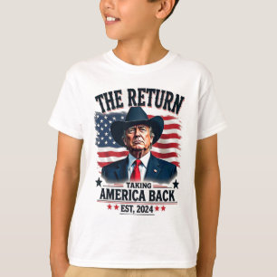 Camiseta Presidente Patriótico Donald Trump Cowboy Assumind