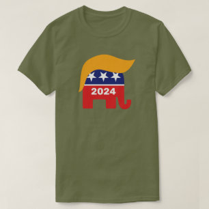 Camiseta Presidente Trump 2024 Republicano Elefante Logotip