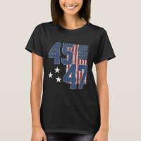 Presidente Trump 45 47 Vintage American Flag