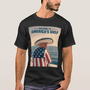 Camiseta Presidente Trump América do Golfo do México Sombre