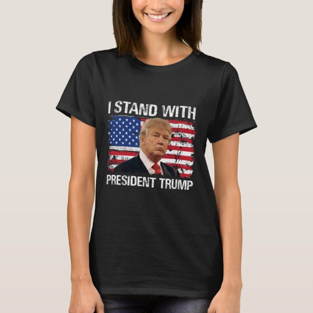 Camiseta Presidente Trump American Flag Trump 2024 Men (Frente)