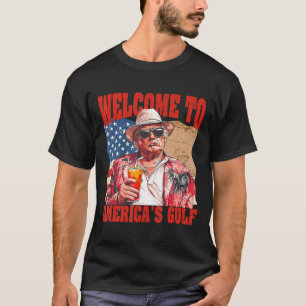 Camiseta Presidente Trump Bem-vindo ao Golfo da América Méx