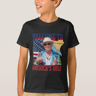 Camiseta Presidente Trump Bem-vindo ao Golfo da América Méx