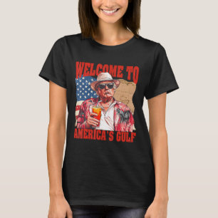 Camiseta Presidente Trump Bem-vindo ao Golfo da América Méx