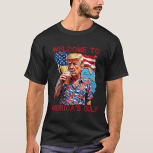Camiseta Presidente Trump Bem-vindo ao Golfo da América Méx