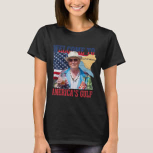 Camiseta Presidente Trump Bem-vindo ao Golfo da América Méx