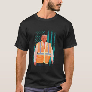 Camiseta Presidente Trump Garbage Truck Worker Vest USA Fla