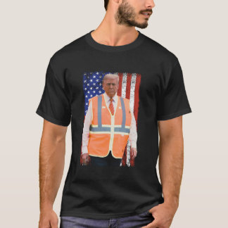 Camiseta Presidente Trump Garbage Truck Worker Vest USA Fla