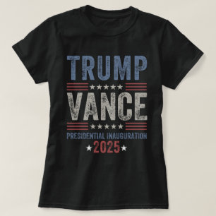 Camiseta Presidente Trump Vance Dia de Inauguração 2025 EUA