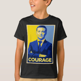 Camiseta Presidente Zelensky Courage - Retro Stand Com Ukra