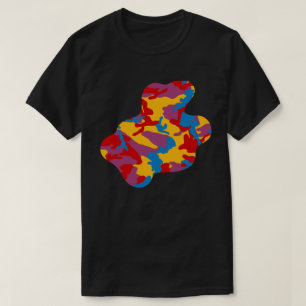 Camiseta Presilha de pintura de camo em negrito v3