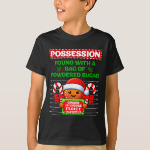 Camiseta Preso de Pão de Mel Engraçado Natal Família Corres
