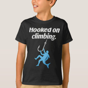 Camiseta Preso Na Arte De Escalada De Peixes Gancho Alpinis