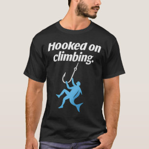 Camiseta Preso Na Subida Escalador De Anzol De Peixe Arte