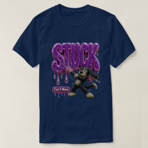 Camiseta Preso Não Consegue se Mover Engraçado Sarcástico