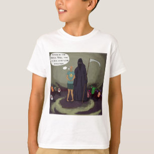 Camiseta Preso no Meio Com a Morte Engraçada