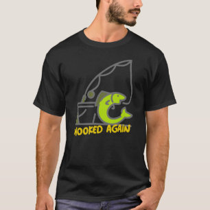 Camiseta Preso Novamente Design Divertido de Pesca   Viciad