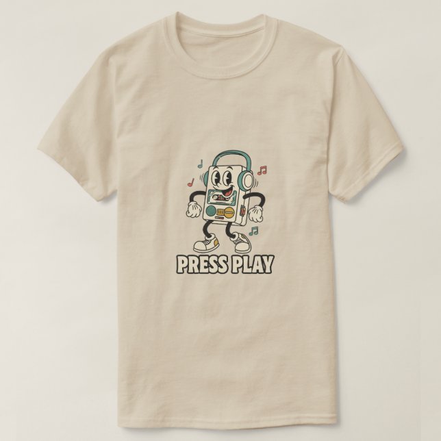 Camiseta Press Play (Frente do Design)