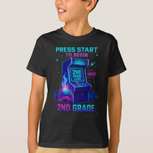 Camiseta Pressione Iniciar 2ª Série Gamer Kids Nível Aument