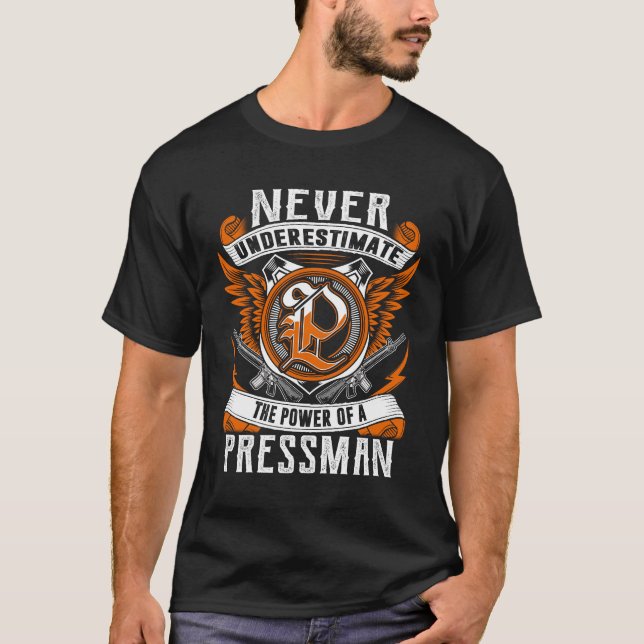 Camiseta PRESSMAN - Nunca Subestimar Personalizado (Frente)