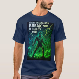 Camiseta Pressure Builds You: Motivational Superhero Poster