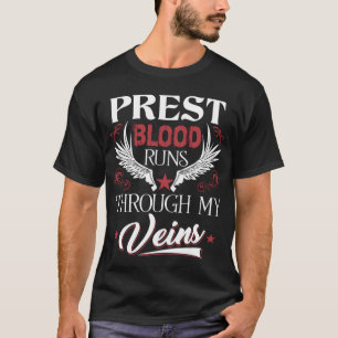 Camiseta Prest Sangue Atravessa Meu Nome Da Família Veins