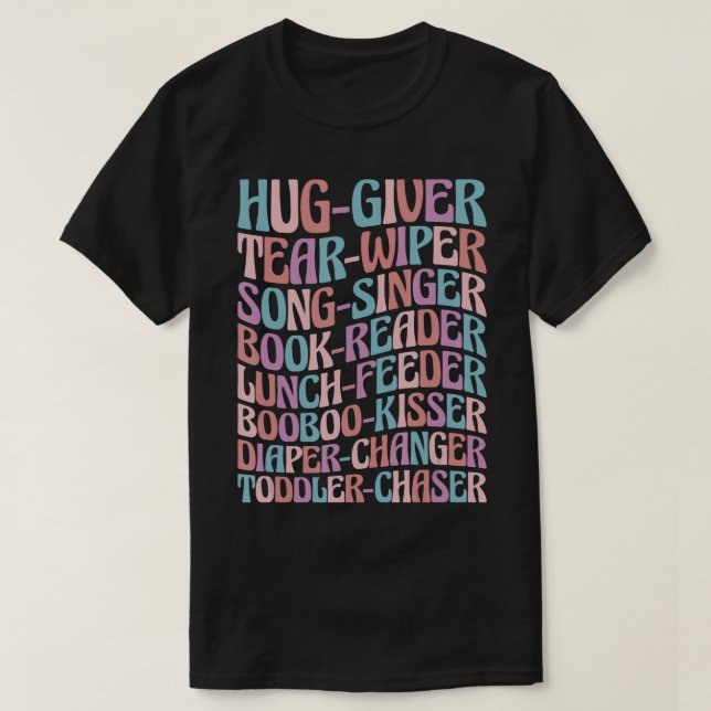 Camiseta Prestador de cuidados de dia Professores de creche (Frente do Design)