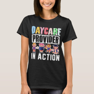 Camiseta Prestador De Cuidados De Infância Em Ação