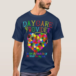 Camiseta Prestador de cuidados infantis Coração Bonita