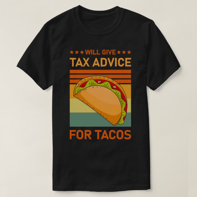 Camiseta Prestará Aconselhamento Fiscal Ao Tacos Fiscal Con (Frente do Design)