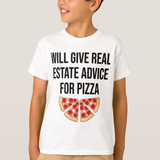 Camiseta Prestará Aconselhamento Imobiliário Para Pizza - R