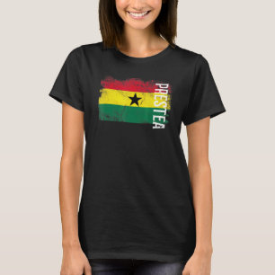 Camiseta Prestea Ghana Flag Para Homens Em Gana Mulheres Cr