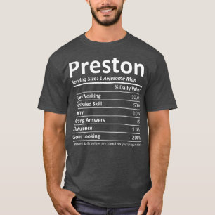 Camiseta PRESTON Nutrition Funny Birthday Personalizado