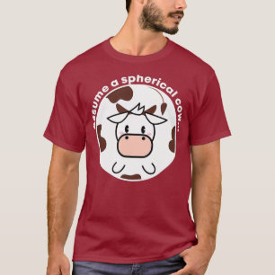 Camiseta Presume uma Física Esférica de Vaca Engraçada