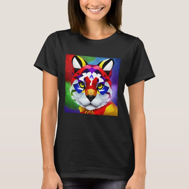 Camiseta preta Alexander's Cat para mulheres (Frente)